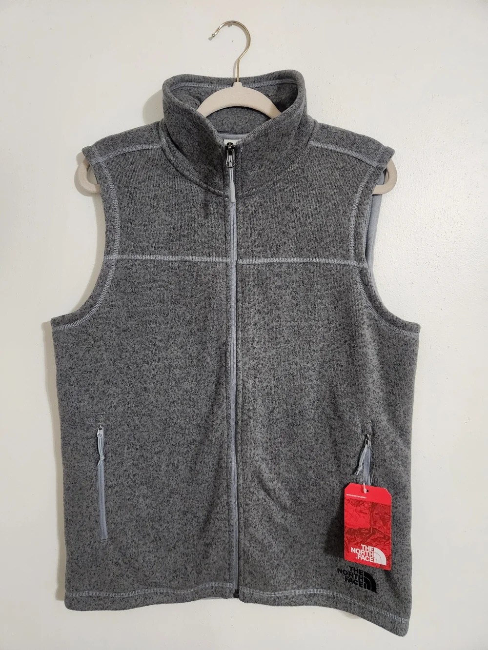 The North Face Men's Gray Fleece Vest - Lightweight Layer